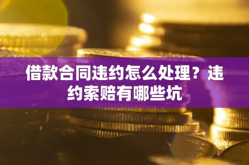 济南借款合同违约怎么处理？违约索赔有哪些坑