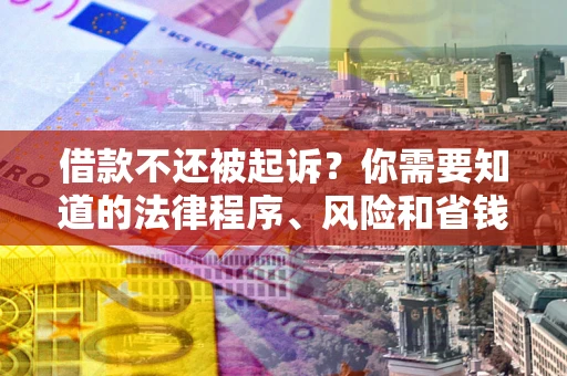 济南借款不还被起诉？你需要知道的法律程序、风险和省钱技巧